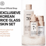 Anua Rice Trio Set : Rice Cleansing Powder & Milky Toner & Hydrating Serum - Glow House