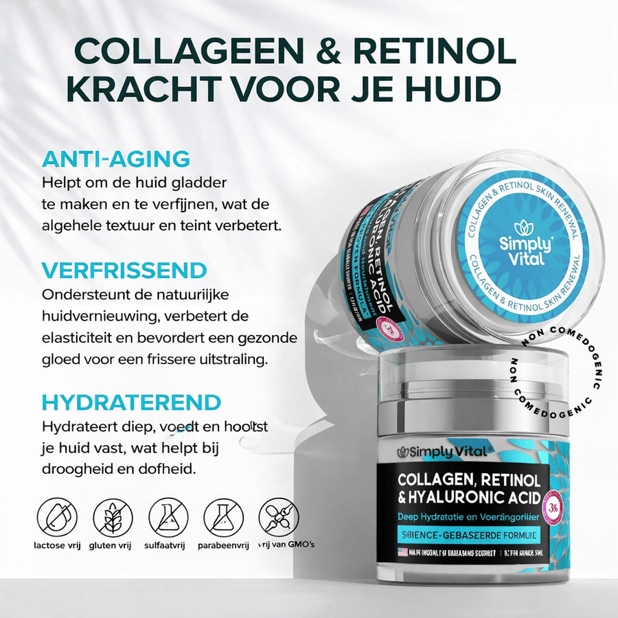Anti-Aging Face Moisturizer with Retinol, Collagen & Hyaluronic Acid - Glow House
