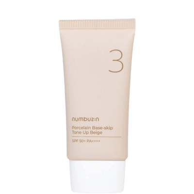 Numbuzin | No.3 Porcelain Base-skip Tone Up Beige SPF50+ PA++++