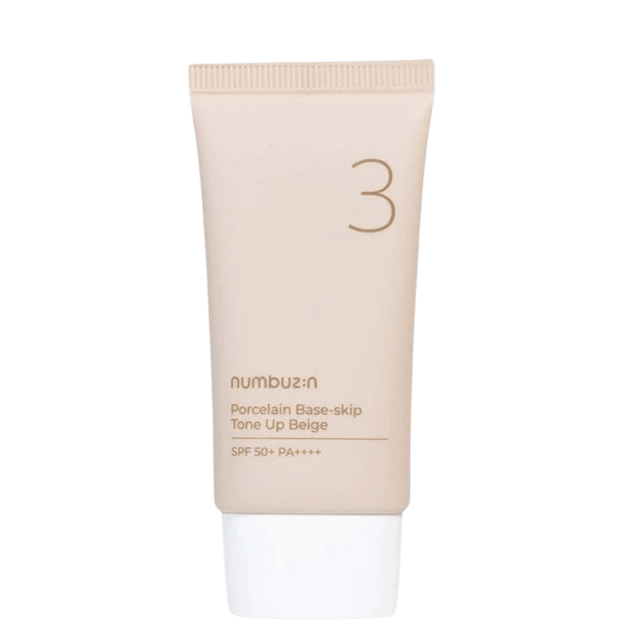 Numbuzin | No.3 Porcelain Base-skip Tone Up Beige SPF50+ PA++++ - Glow House