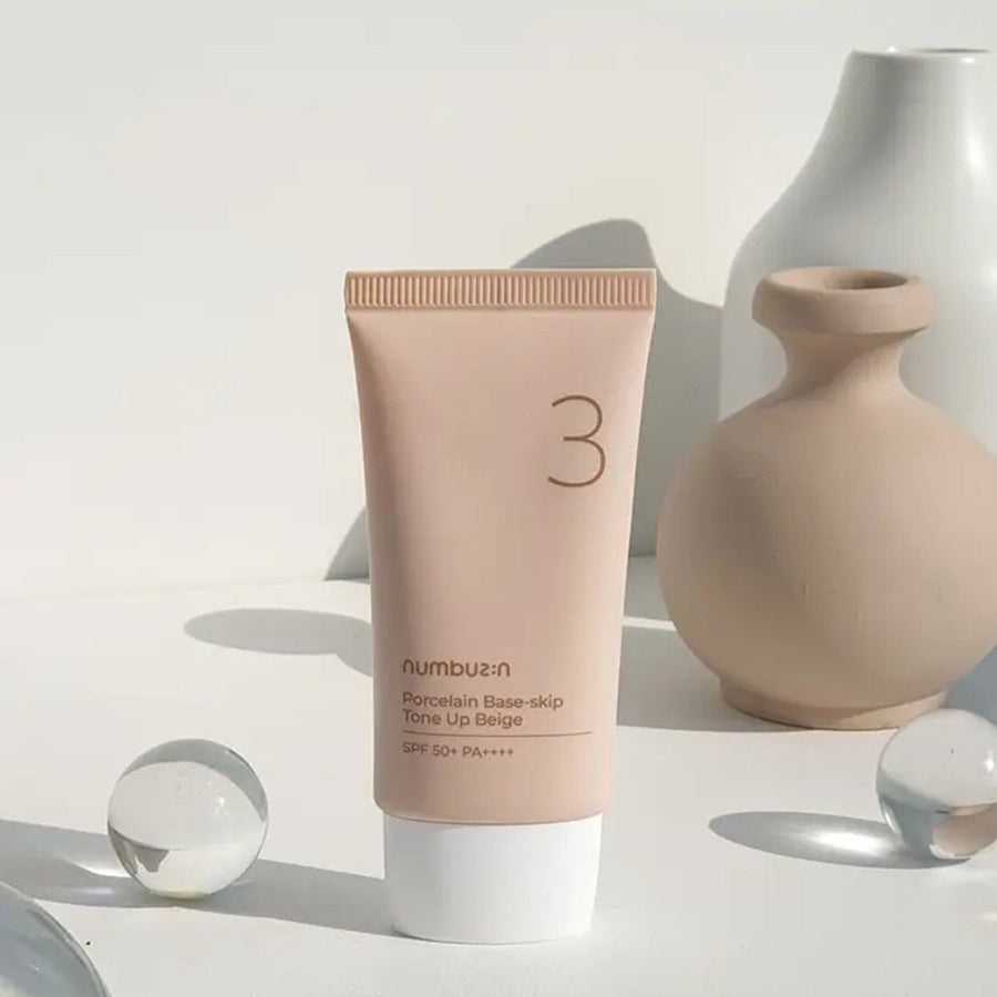 Numbuzin | No.3 Porcelain Base-skip Tone Up Beige SPF50+ PA++++ - Glow House