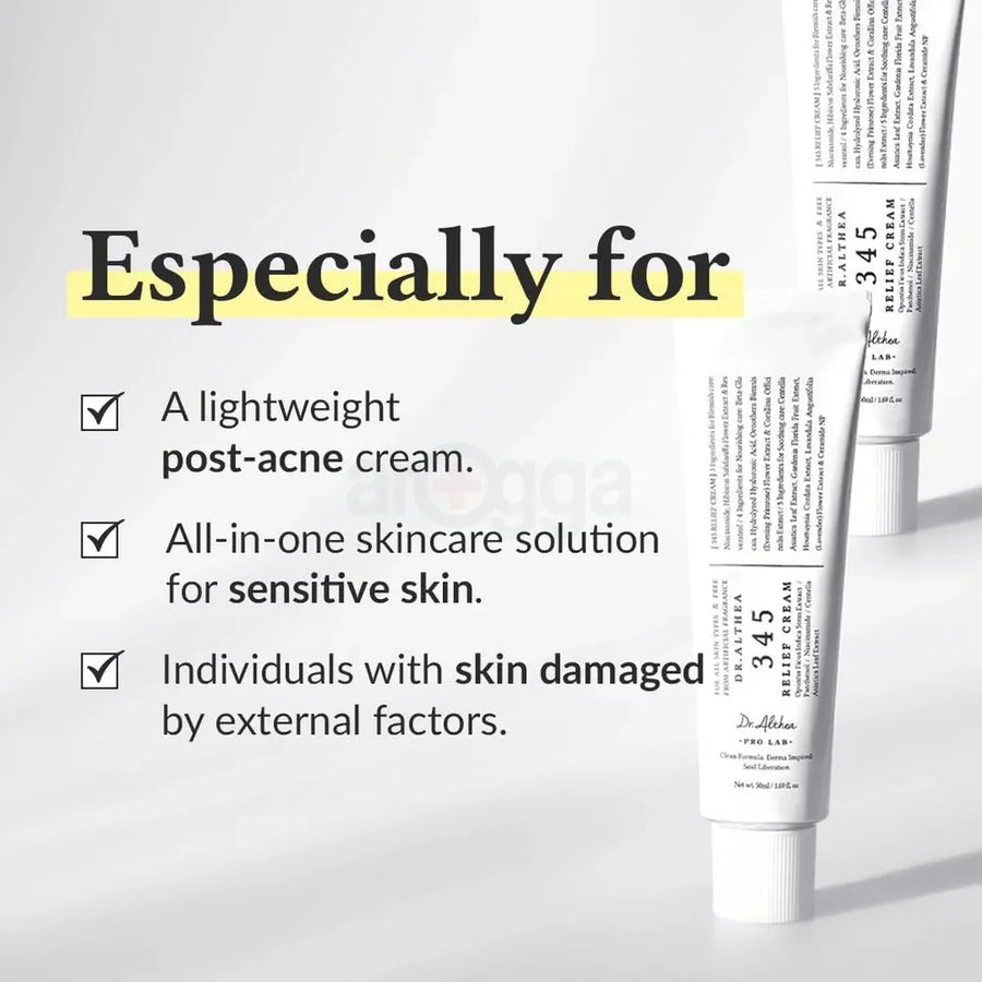 Dr Althea 345 Relief Cream | Kalmerende Korean Skincare Crème - Glow House